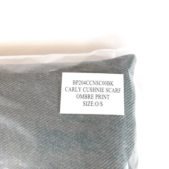 CUSHNIE GREY HORIZON OMBRE OVERSIZED SCARF 45" X 75" BRAND NEW IN PACKAGE - Picture 7 of 10